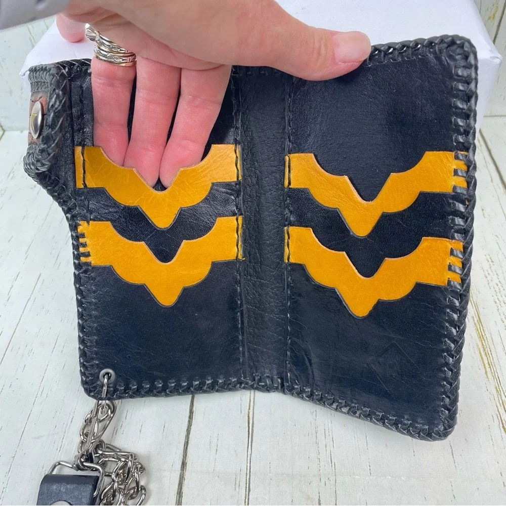 Genuine Leather Custom Biker Wallet‎